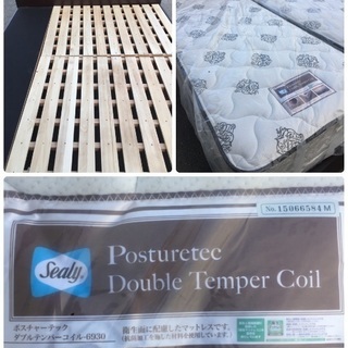 お値段以上⤴︎ニトリ❤️ レア✨クイーンベッド🛌定価20万の高級sealyマットレス付き