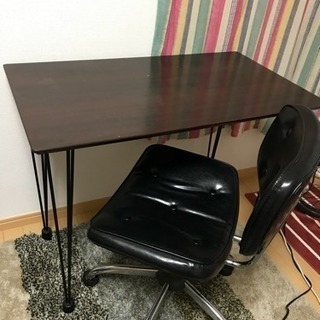 机と椅子です