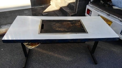 値下げ　業務用 お好み焼 鉄板焼き 鉄板 テーブル 4～6人 都市ガス 13A 3.46kw 神奈川