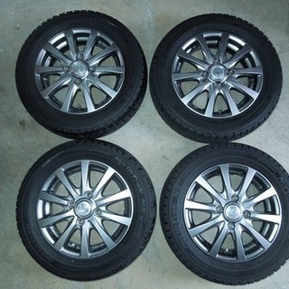 【冬タイヤ】 155/65R13 残溝7.5～8mm マナレイス...