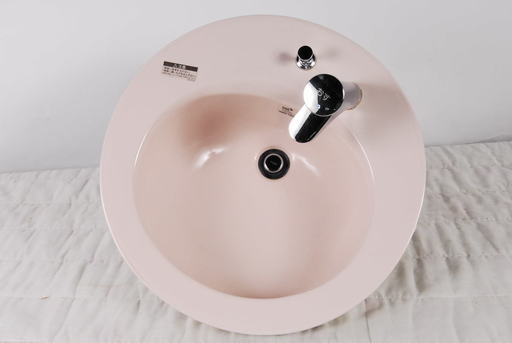 LIXIL INAX L-2584タイプ 洗面器 手洗い 水栓 LF-P02B付 薄ピンク LR8 4399