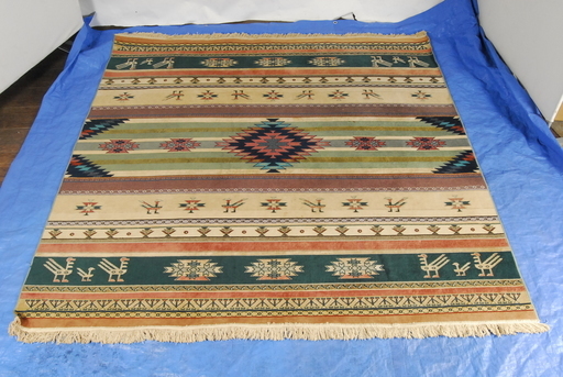 絨毯 幾何学的 インカ的 デザイン カーペット ウィルトン織り