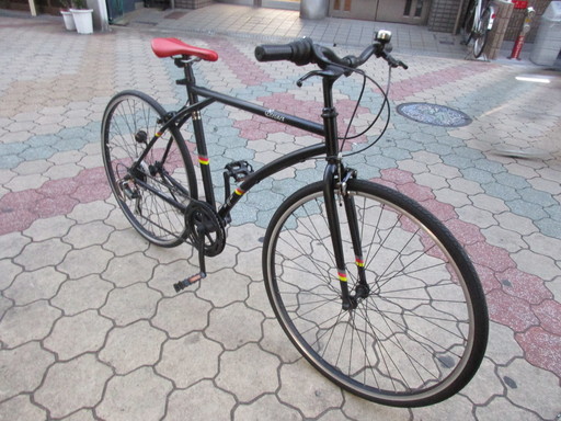 美品：整備済み：700cクロスバイク 6段変速 ブラック