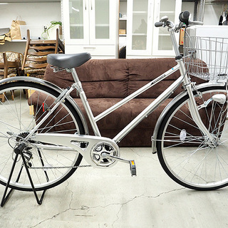 27インチ 自転車 シティーサイクル  シルバー  6段変速  サイクルベースあさひ2017年11月6日　購入品　