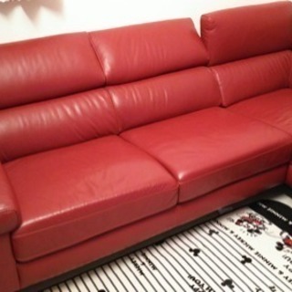 高級レッドソファー 最終値下げ