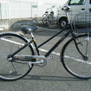 中古自転車90（防犯登録無料）前後タイヤ新品交換！ シティサイクル 27 ...