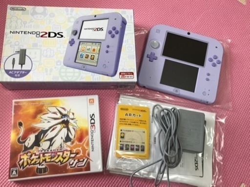 美品 2DS 本体 完備 ポケットモンスター サン 本気のカビゴン付き バラも可