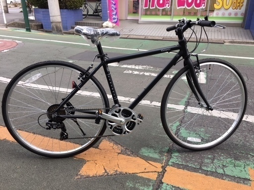 完売【アウトレット・クロスバイク】アサヒサイクル　スレイプニル700C　艶消しブラック　現品限り