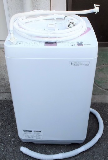 ☆シャープ SHARP ES-GE60N 6.0kg 風乾燥機能搭載全自動洗濯機◆節水業界最高水準のスタンダードモデル