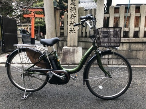 【京の楽チャリ】第２弾 ヤマハ　PAS ナチュラ L スーパー （オリーブグリーン） 電動アシスト自転車レンタル専門店にて使用しているので安心して乗ってもらえると思います