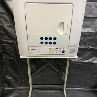 ▲TOSHIBA 衣類乾燥機 4.5kg ED-45C 2011年製　スタンド付き②▲調布市 