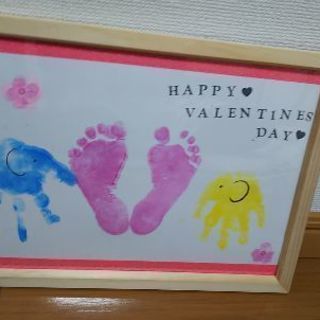 モデルハウスでひと足先にバレンタイン☆ママと赤ちゃんと手形足形アート