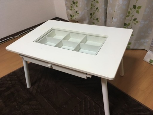収納付き ガラステーブル ローテーブル 配送可 T M 蒲生のテーブル 座卓 ローテーブル の中古あげます 譲ります ジモティーで不用品の処分