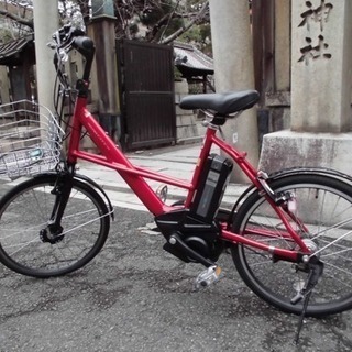 京の楽チャリ】第5弾 ヤマハ PAS CITY-X(赤) 電動アシスト自転車レンタル