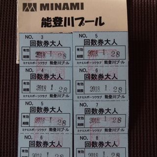 【お値引き】能登川プール(大人)チケット