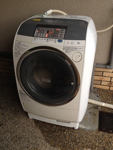 送料無料 良品 HITACHI ドラム式洗濯乾燥機 BD-V5300L 洗濯9Kg 乾燥6Kg 日立 ビッグドラム 2011年製