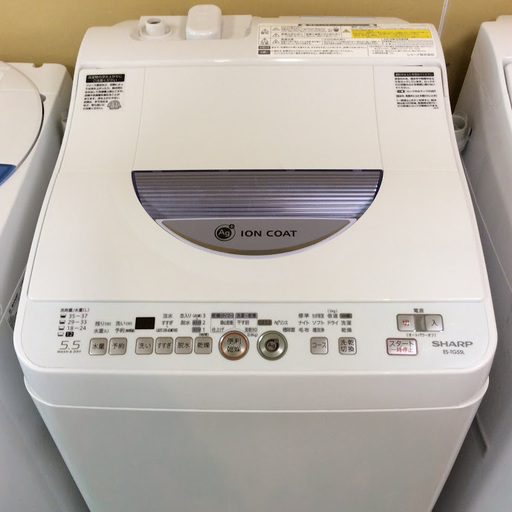 【送料無料・設置無料サービス有り】洗濯乾燥機 2014年製 SHARP ES-TG55L-A 中古