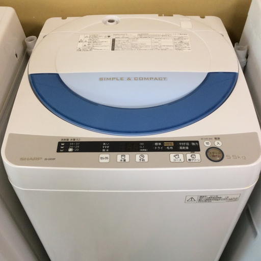 【送料無料・設置無料サービス有り】洗濯機 2014年製 SHARP ES-GE55P-A① 中古