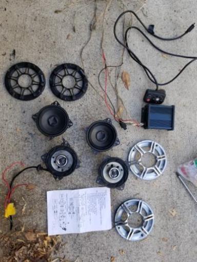 バイク 車12vアンプ 2chスピーカー4発 げんちゃん 船橋のバイクの中古あげます 譲ります ジモティーで不用品の処分