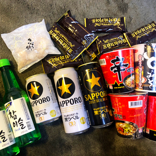 ●未開封●多数ありビール、発泡酒、韓国のラーメンや水、他セット