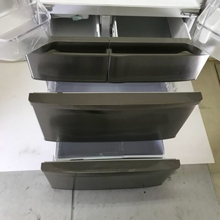 【大幅値下げ!!】真空チルド搭載 HITACHI ノンフロン冷凍冷蔵庫 2008年製 R-SF50YM（SR）形 観音開き 501L 銀 シルバー 日立 KB 1225-1 