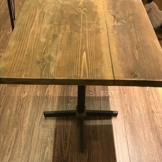 鉄足 木製角テーブル