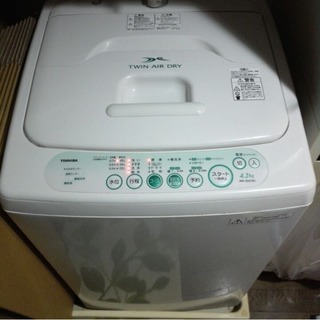 【急募】2009年製全自動洗濯機(東芝製)差し上げます。
