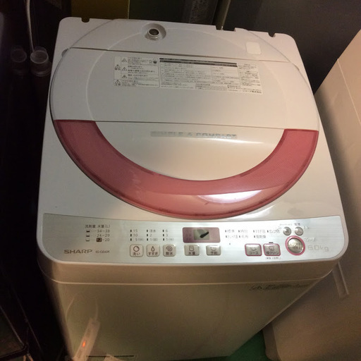 【送料無料・設置無料サービス有り】洗濯機 2016年製 SHARP ES-GE60R-P 中古