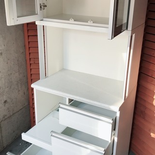 レンジボード ホワイト 80×43×116 ホワイト食器棚♪レンジボード♪