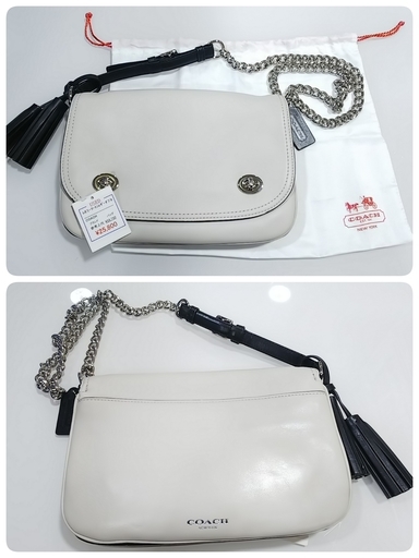 【高く買取るゾウ八幡東 直接引取】COACH レガシー　ツートーンレザー ダブルガセット フラップ　25801