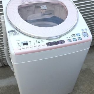 SHARP 洗濯乾燥機 ES-TX830-P 洗8.0kg 乾4.5kg 2014年製の画像