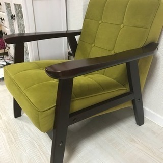 緑 椅子 一人用 ソファ