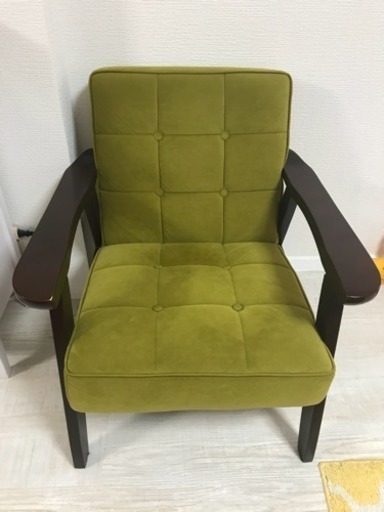 緑 椅子 一人用 ソファ