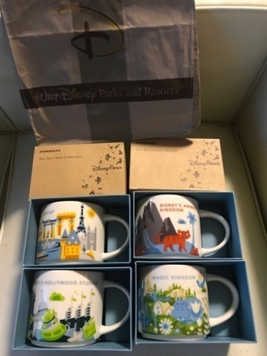 新品 WDWフロリダディズニー4大パーク スタバ限定マグカップ4点 新品 WDWフロリダディズニー4大パーク スタバ限定マグカップ4点