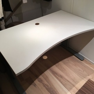 パソコンデスク w120 ホワイト 中古 テーブル