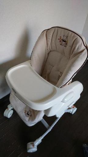 Combi ハイ\u0026ローチェアー 手動スイング+新品未使用替えカバー付