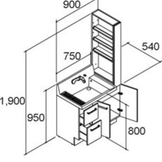 ☆LIXIL洗面台 鏡 棚 セット新品