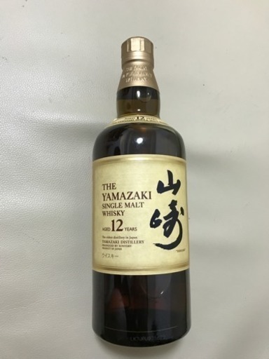 山崎12年 贈答用に飲む様に。 裏面ラベル剥がれ有ります