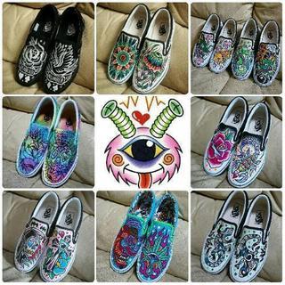 VANSスニーカーペイント、オーダーメイド、お店ロゴや壁画、タトゥー等TATTOO
