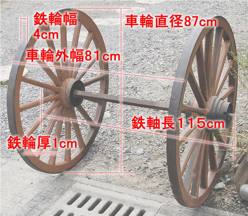 大八車 車輪＋軸