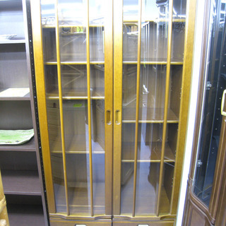 手稲リサイクル 引き出し付き 大きい本棚 書棚 ブラウン系 ￥13,800
