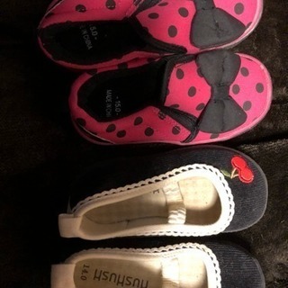 女の子の靴 14センチ15センチ かわいい靴2足セット いちご 東郷の