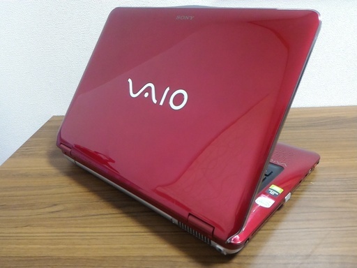 お取引中)美品 Vaio レッド 高速デュアルコア メモリ4G Office Win10ノート