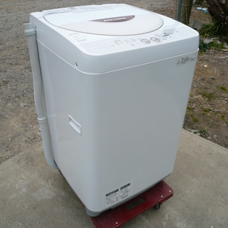 シャープ 4.5kg 全自動洗濯機　ベージュ系SHARP ES-...