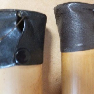 竹製尺八5本セット ハードケース、巾着ケース付◆入門者、練習用にも