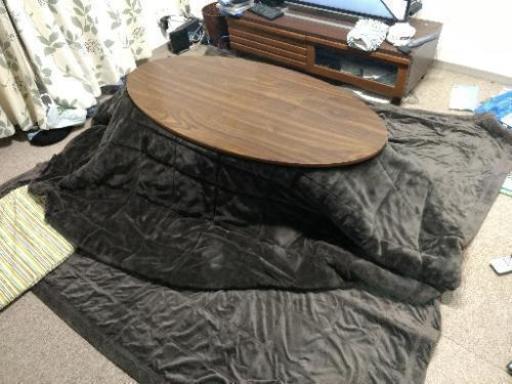 オシャレなこたつ 無印良品こたつ布団付き ヒロト 調布のテーブル こたつ の中古あげます 譲ります ジモティーで不用品の処分