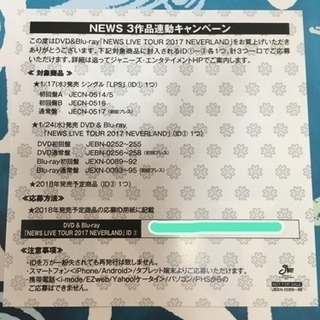 NEWS 3作品連動キャンペーン ID