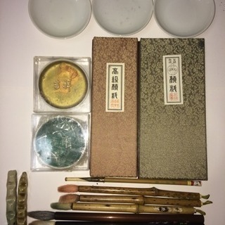日本画 画材セット 筆 高級顔料 筆置き パレット