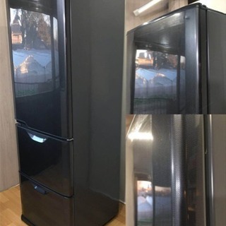 ★美品★三菱 人気ブラック 自動製氷機能付き 370L 大型冷蔵庫★地域限定！！