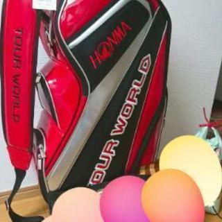 【お譲り先決定】ゴルフバック✨HONWA TOUR WORLD レッド 新中古